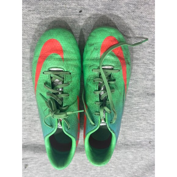 Nike Youth Shoes Mercurial Soccer Cleats Outdoor Kids Size 6Y Neon Green Orange - Picture 1 of 9